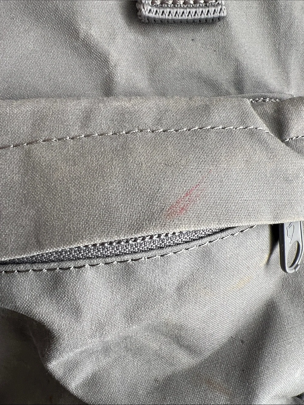 Fjallraven Kanken Backpack in Fog Gray with Red Fox Logo